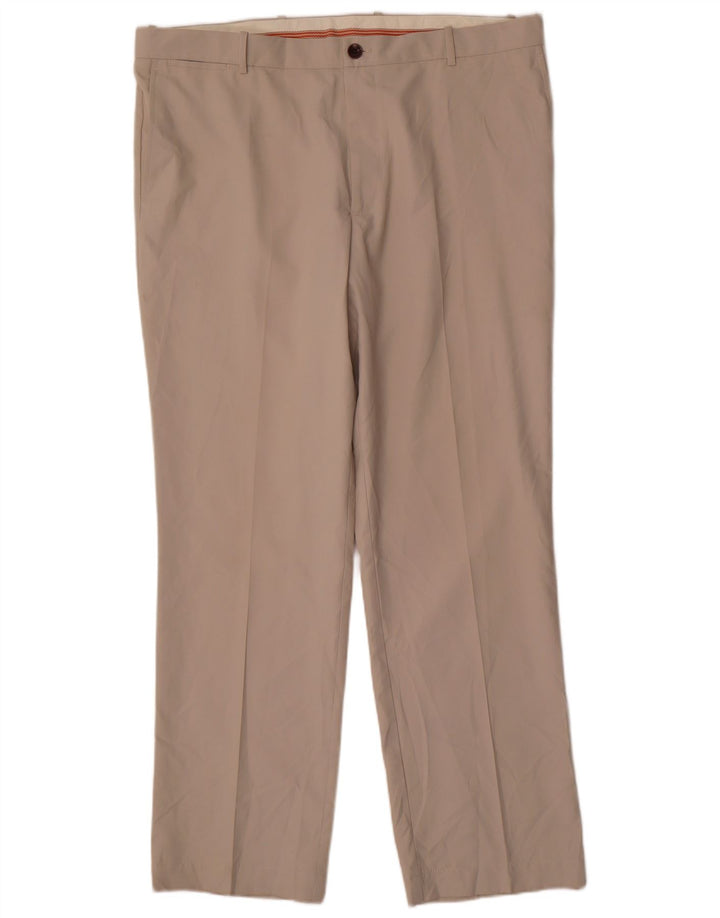 Мужские прямые брюки-чиносы Dockers W40 L32 бежевого цвета из полиэстера