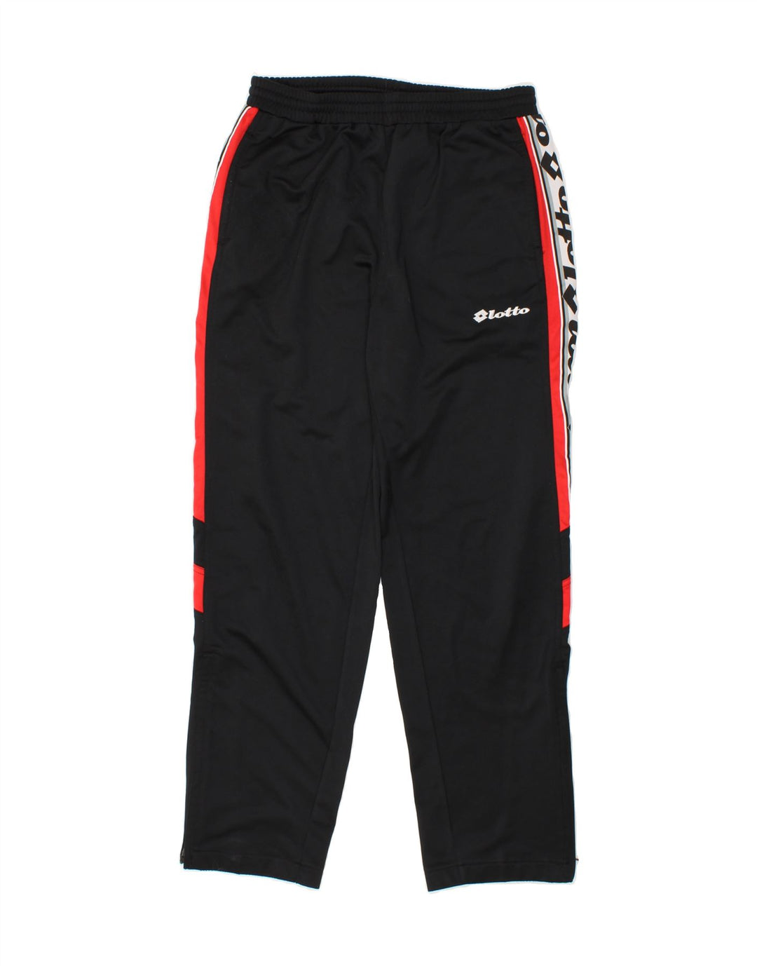 LOTTO Mens Graphic Tracksuit Trousers UK 40/42 Medium  Black Polyester Vintage Lotto and Second-Hand Lotto from Messina Hembry 