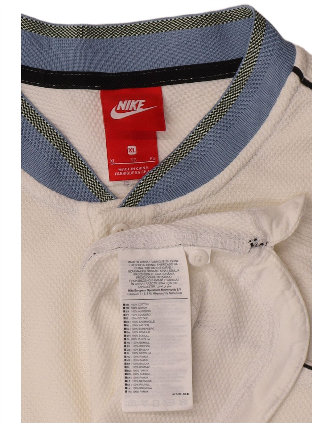 Мужская рубашка-поло Nike XL, белый хлопок