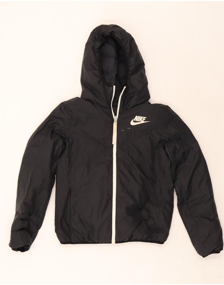 Женская двусторонняя стеганая куртка оверсайз с капюшоном Nike UK 6 XS, черная
