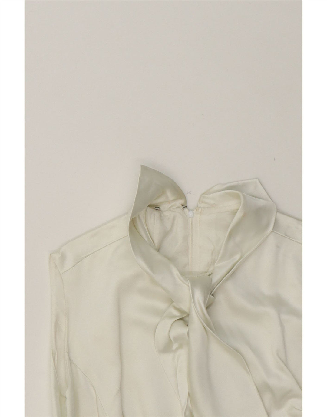 VINTAGE Womens Front Tie Maxi Dress IT 44 Medium White Colourblock Vintage Vintage and Second-Hand Vintage from Messina Hembry 