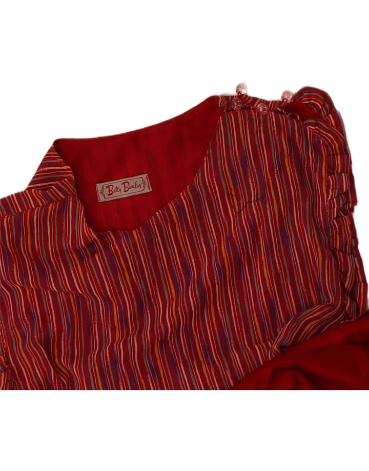 BETTY BARCLAY Womens A-Line Dress UK 12 Medium Red Striped Vintage Betty Barclay and Second-Hand Betty Barclay from Messina Hembry 