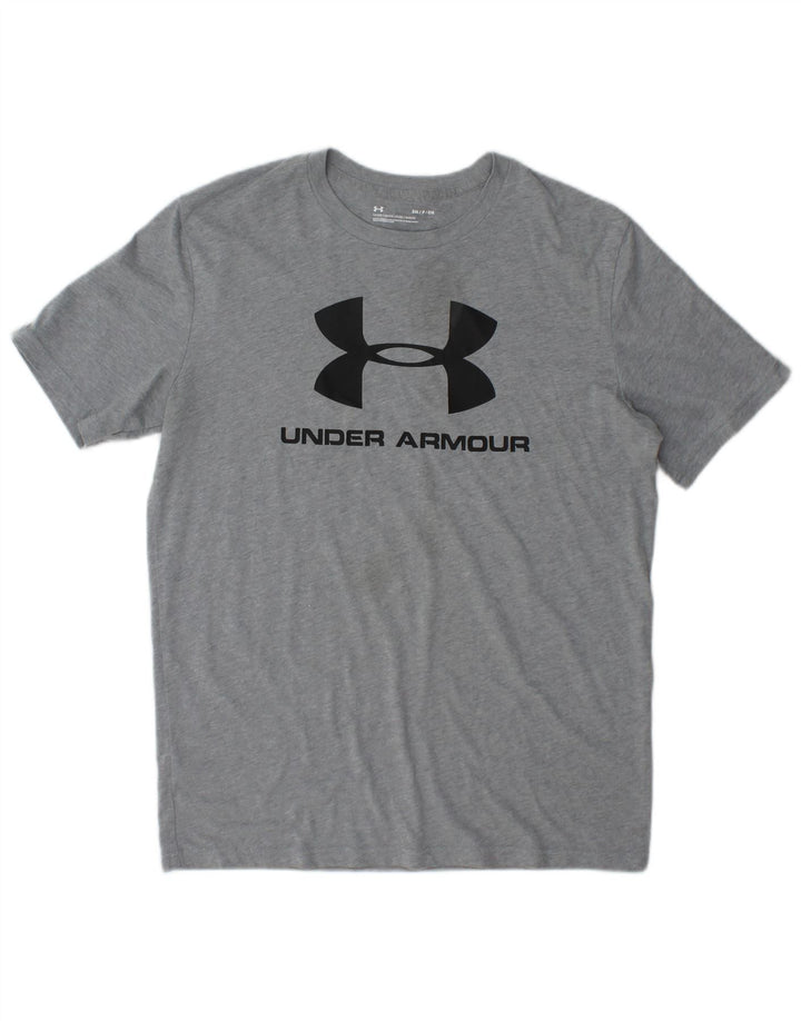 Мужская футболка с рисунком Under Armour, маленький серый цвет
