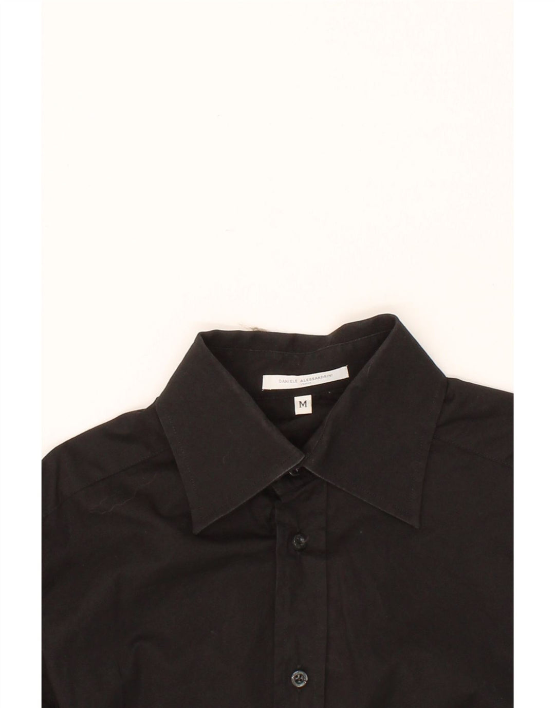 DANIELE ALESSANDRINI Mens Shirt Medium Black Cotton Vintage Daniele Alessandrini and Second-Hand Daniele Alessandrini from Messina Hembry 