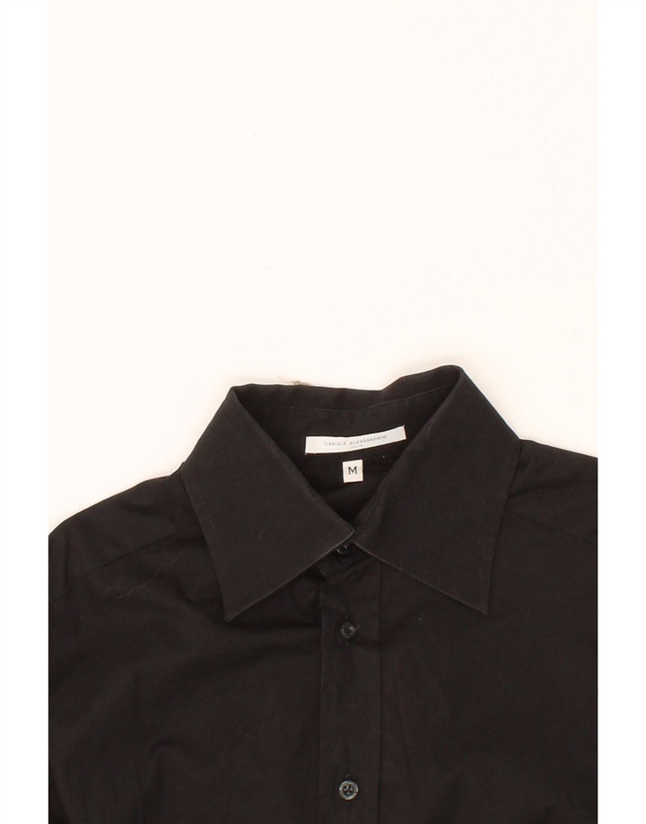 DANIELE ALESSANDRINI Mens Shirt Medium Black Cotton Vintage Daniele Alessandrini and Second-Hand Daniele Alessandrini from Messina Hembry 
