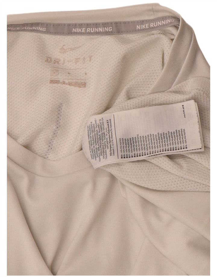 Мужская футболка Nike Dri Fit с графическим рисунком, средний белый полиэстер