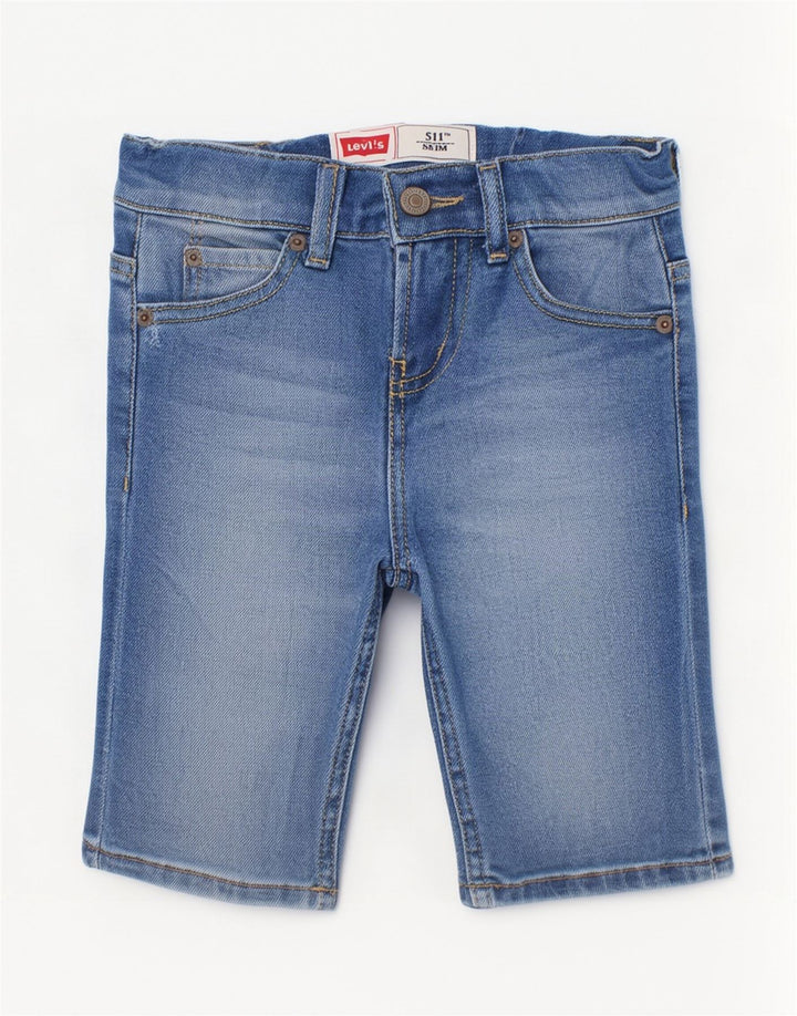Джинсовые шорты Levi's Boys 511 Slim, 7–8 лет, W22, синие, хлопок