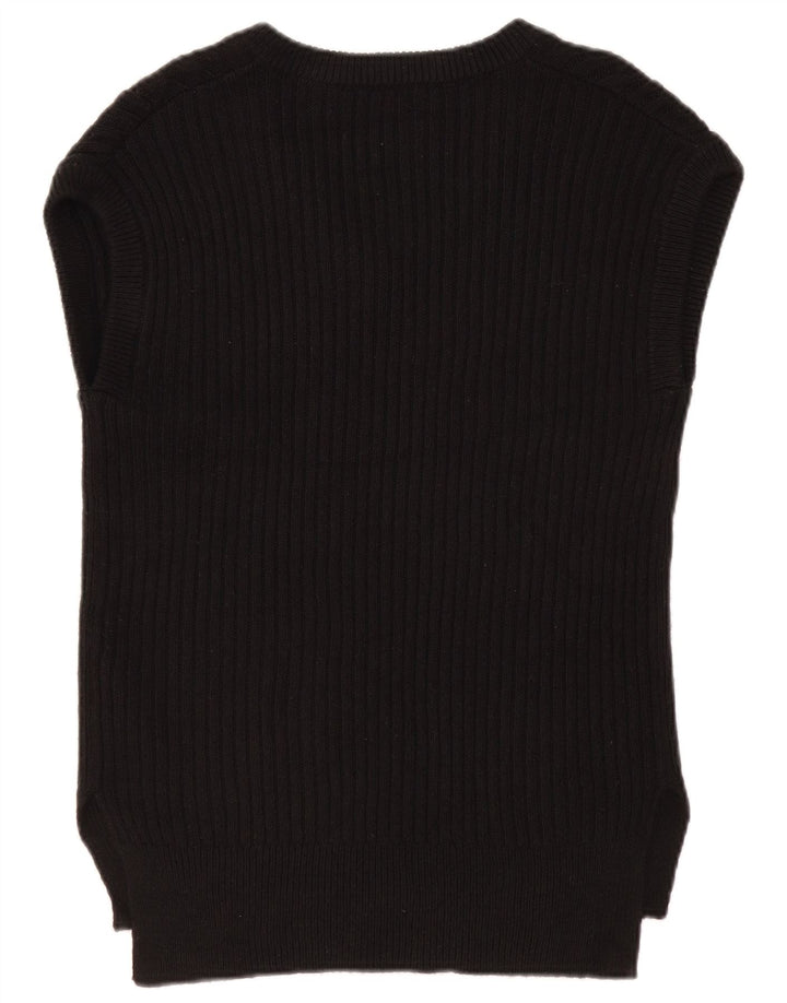 Женская майка-майка оверсайз MARKS & SPENCER UK 10, маленький черный хлопок