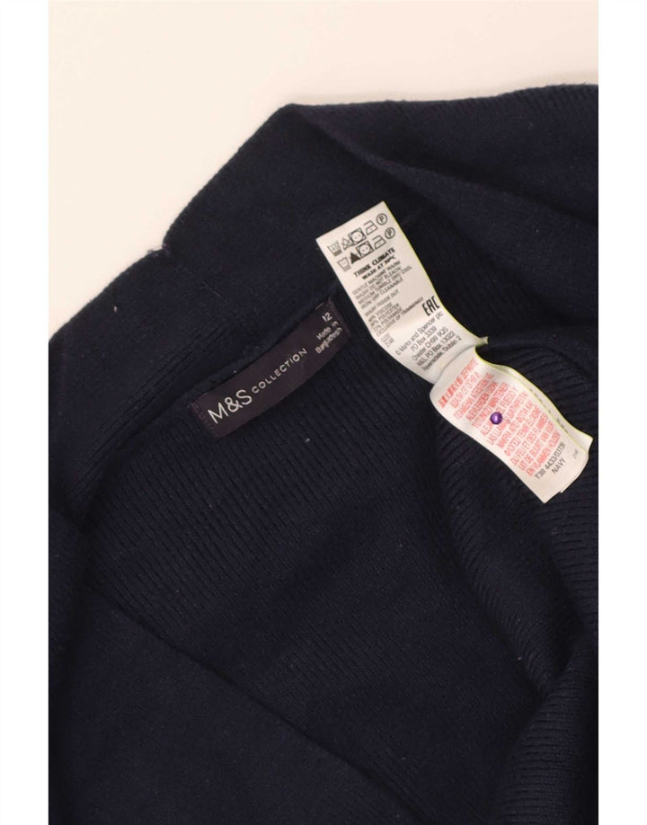 Женский удлиненный кардиган Marks & Spencer UK 12, средний темно-синий
