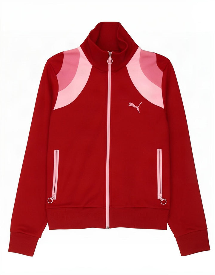 Женский спортивный костюм Puma UK 12, средний красный полиэстер с цветными блоками