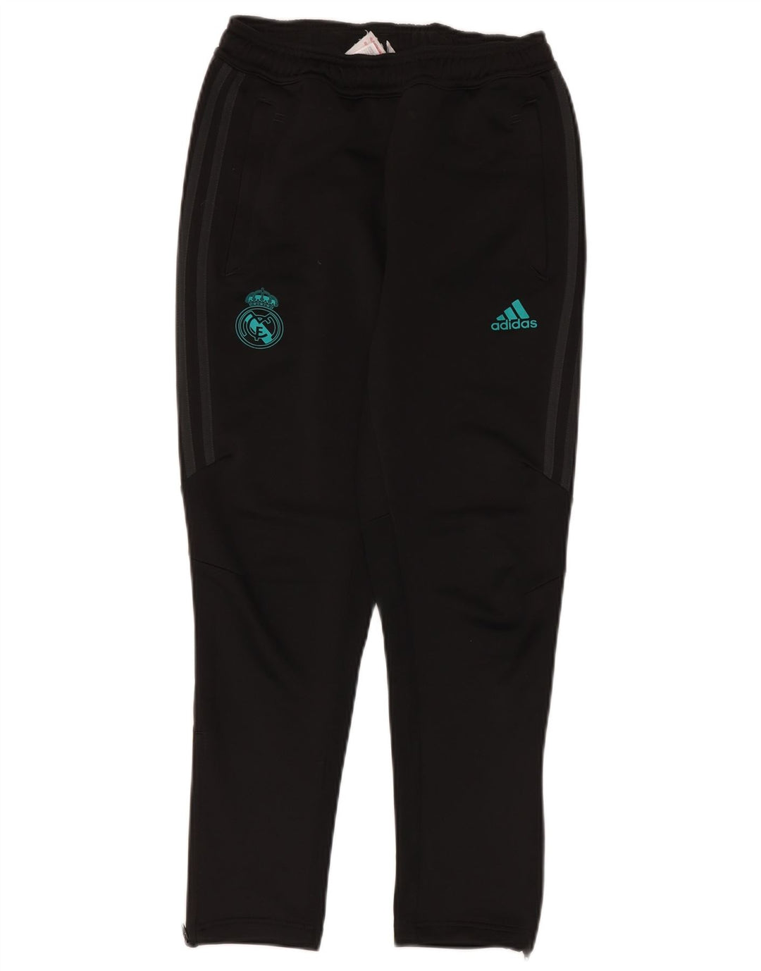 ADIDAS Спортивные брюки Real Madrid для мальчиков 11-12 лет, черный полиэстер