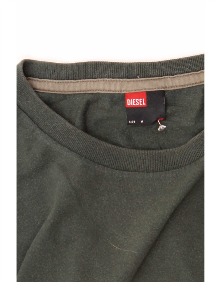Мужской топ Diesel с длинным рукавом, средний зеленый хлопок, хлопок