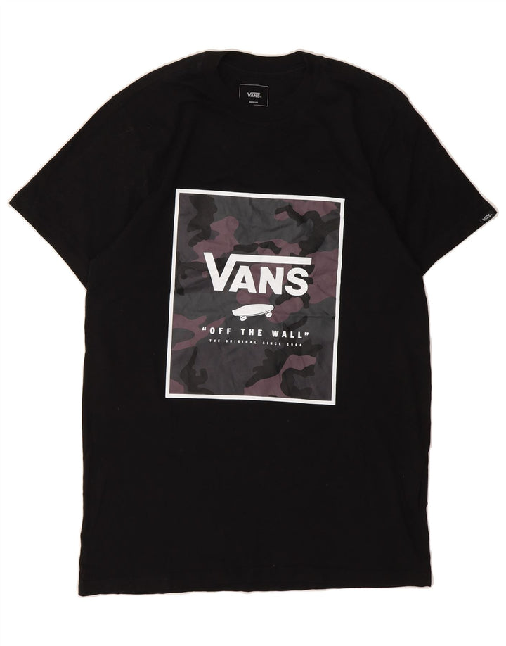 VANS Mens Custom Fit Graphic T-Shirt Top Medium Black Cotton Vintage Vans and Second-Hand Vans from Messina Hembry 