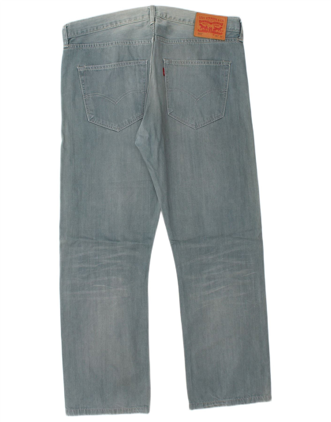 Мужские прямые джинсы LEVI'S 501 W36 L29 синие, хлопок