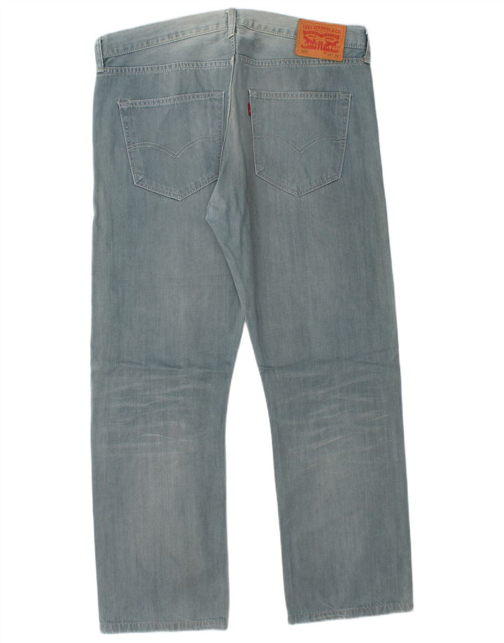 Мужские прямые джинсы LEVI'S 501 W36 L29 синие, хлопок