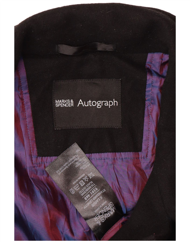 Мужское полупальто MARKS & SPENCER Autograph UK 42 XL, черная шерсть