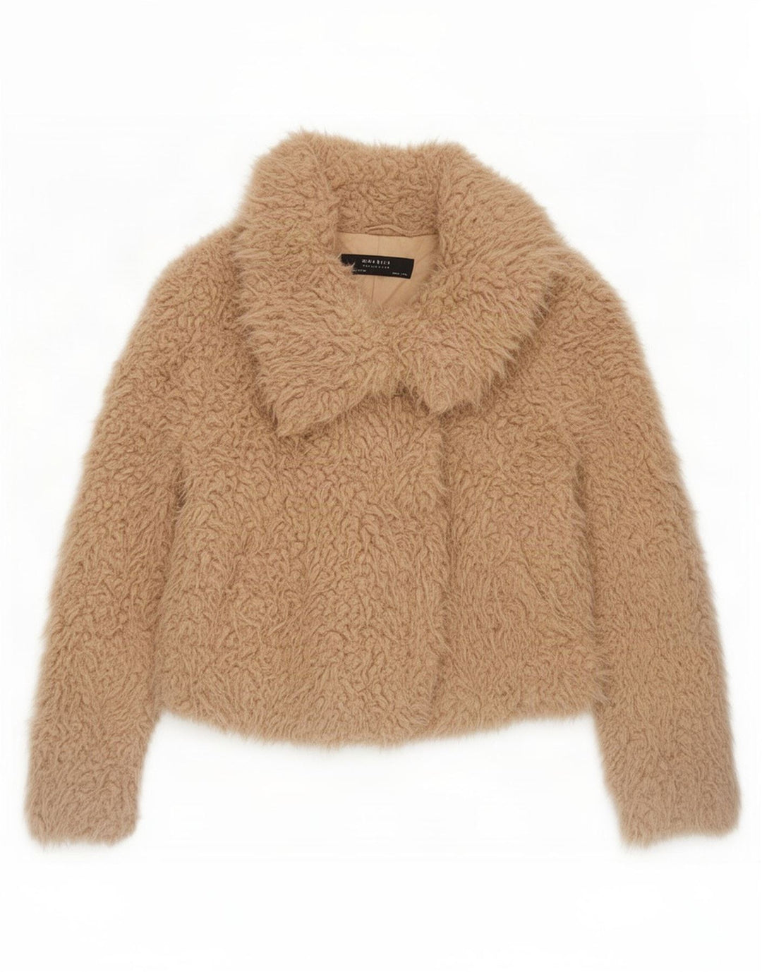Женский бомбер Zara Teddy Bear UK 14, средний бежевый