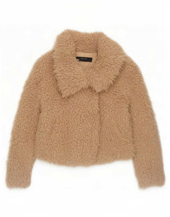 Женский бомбер Zara Teddy Bear UK 14, средний бежевый