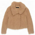 Женский бомбер Zara Teddy Bear UK 14, средний бежевый