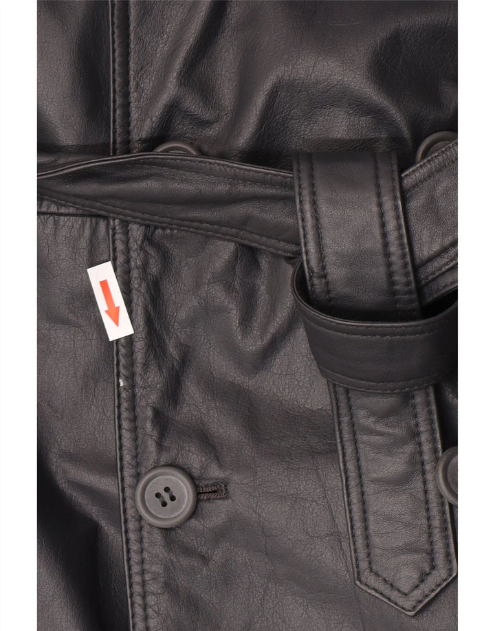 Мужское кожаное двубортное пальто Machiavelli IT 48 Medium Grey Leather