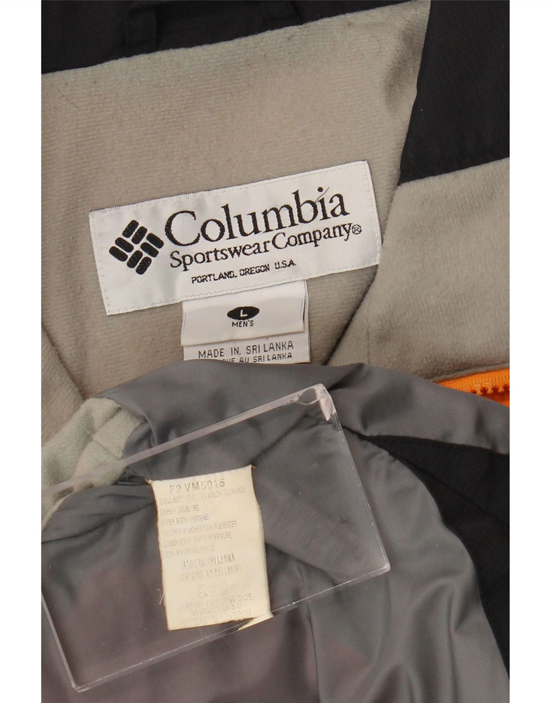 Мужская ветровка Columbia UK 40, большая оранжевая нейлоновая куртка с цветными блоками
