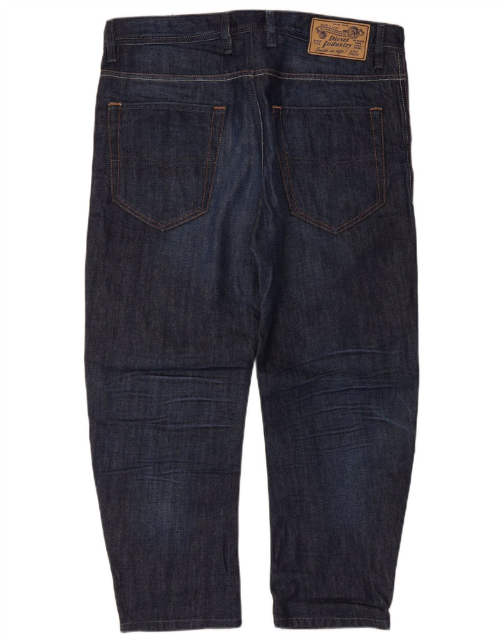 Мужские джинсы-капри Diesel Regular Carrot W32 L22, темно-синие, хлопковые