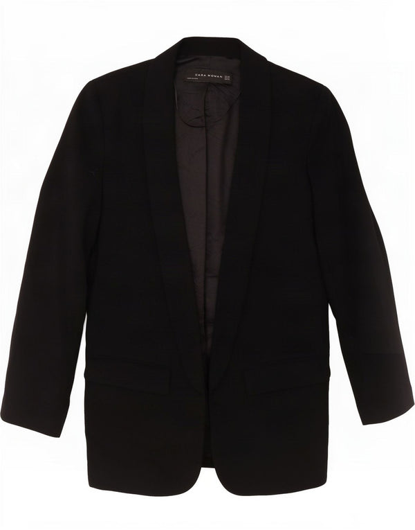Женский пиджак с открытыми рукавами 3/4 Zara UK 6 XS, черный вискоза