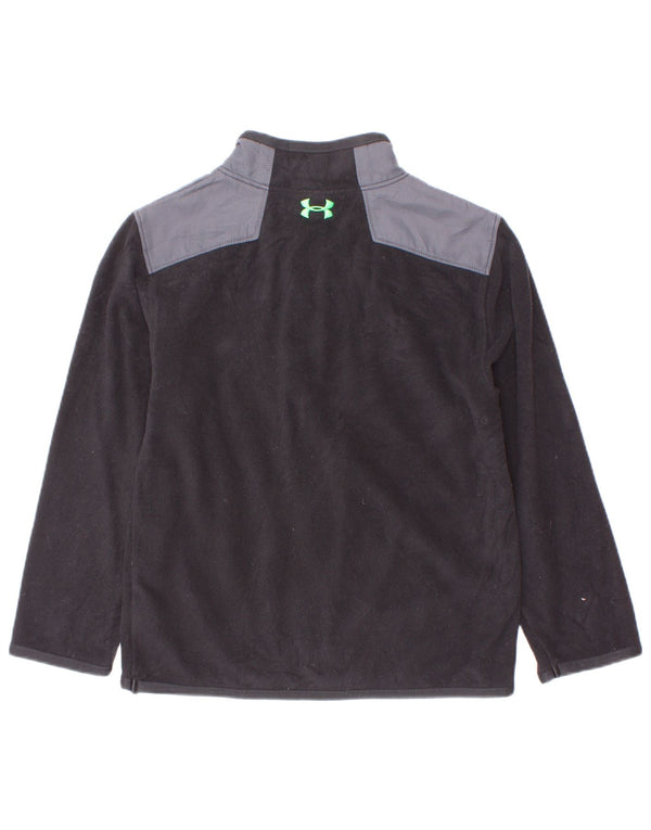 Флисовый джемпер с воротником на молнии для мальчиков Under Armour, 4–5 лет, черный с цветными блоками