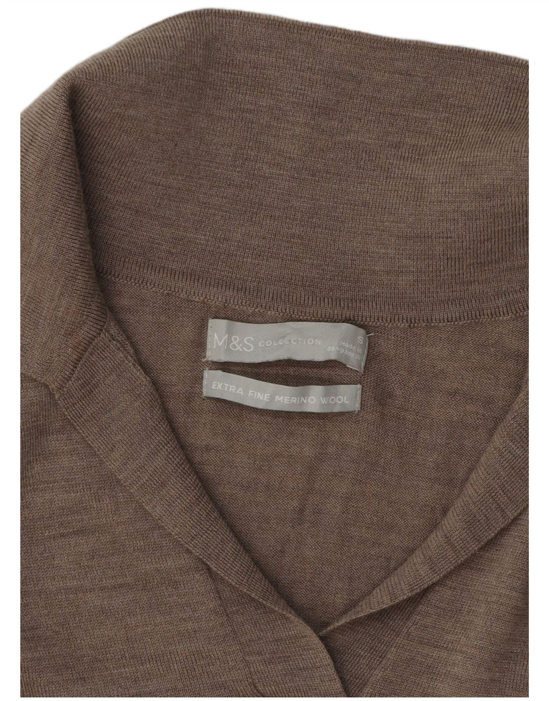 Женский джемпер с воротником-поло Marks & Spencer, Великобритания, 10, маленький, серый