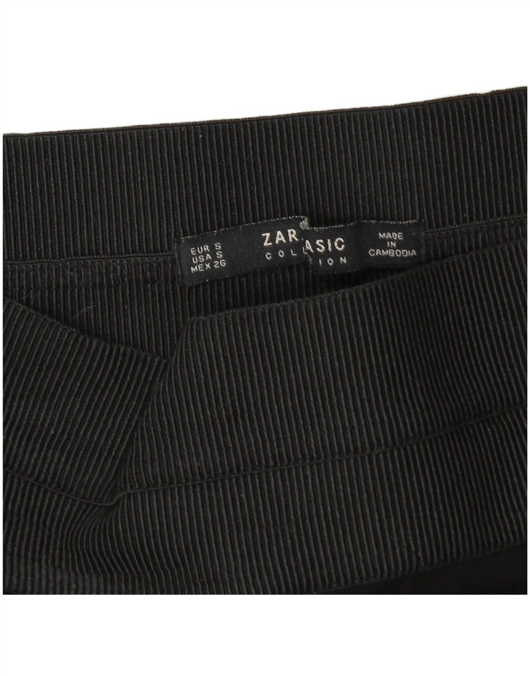 Женские леггинсы Zara UK 10, маленькие черные в тонкую полоску