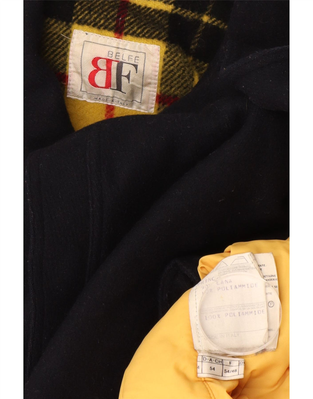 Мужское полупальто Belfe IT 54 2XL Темно-синий Шерстяной