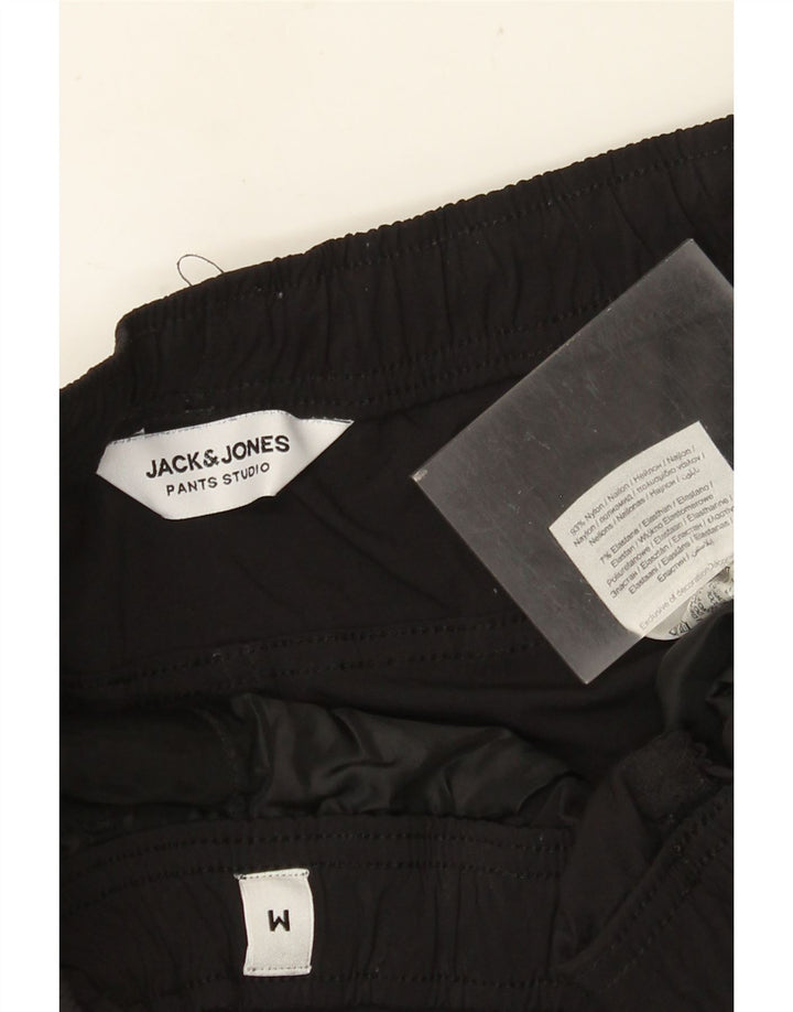 Мужские брюки-карго JACK & JONES, средние W32 L28, черный нейлон