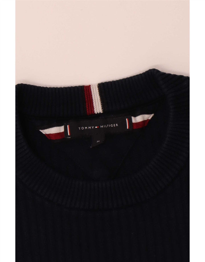 Мужской джемпер с круглым вырезом Tommy Hilfiger, средний темно-синий с цветными блоками