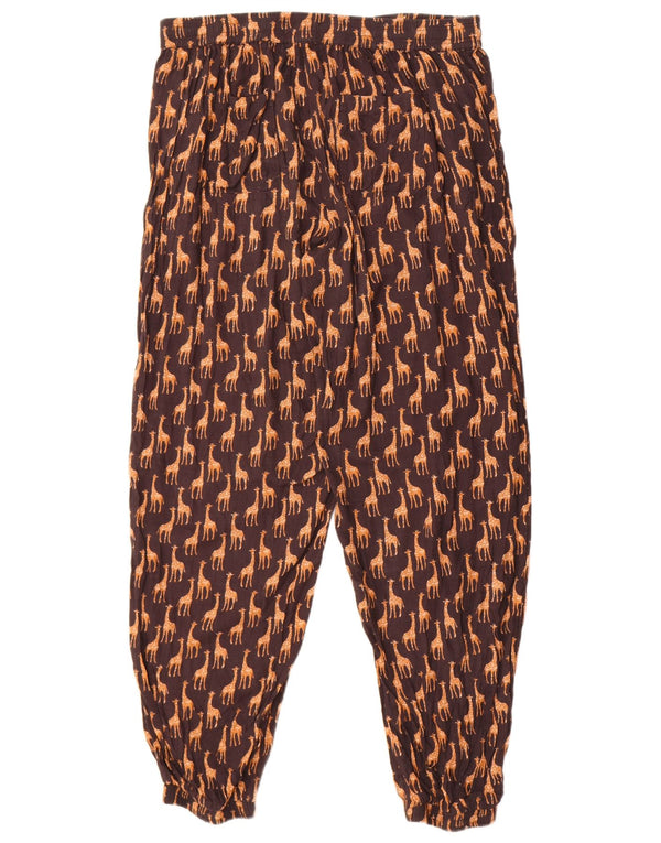 Женские повседневные брюки Fat Face UK 14, большие размеры W32 L29, черные с животным принтом