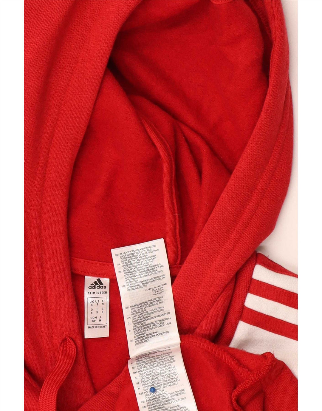 Мужской джемпер с капюшоном Adidas, маленький красный, хлопок