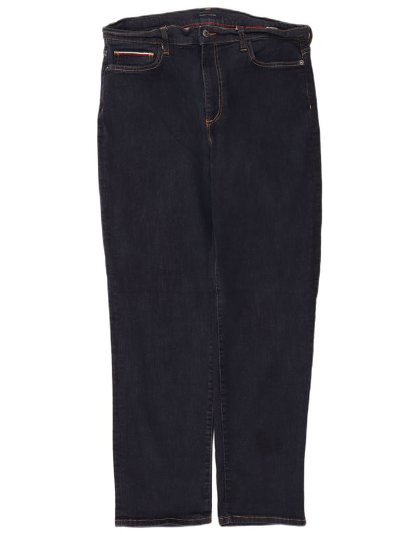 Женские прямые джинсы Tommy Hilfiger US 14 XL W34 L29 Темно-синие хлопковые