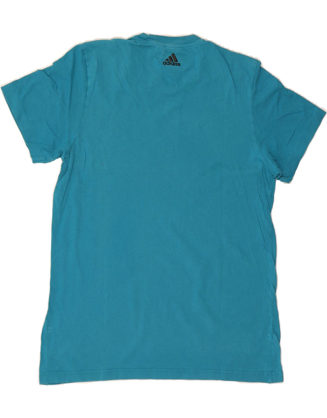 ADIDAS Mens Graphic T-Shirt Top Medium Blue Vintage Adidas and Second-Hand Adidas from Messina Hembry 