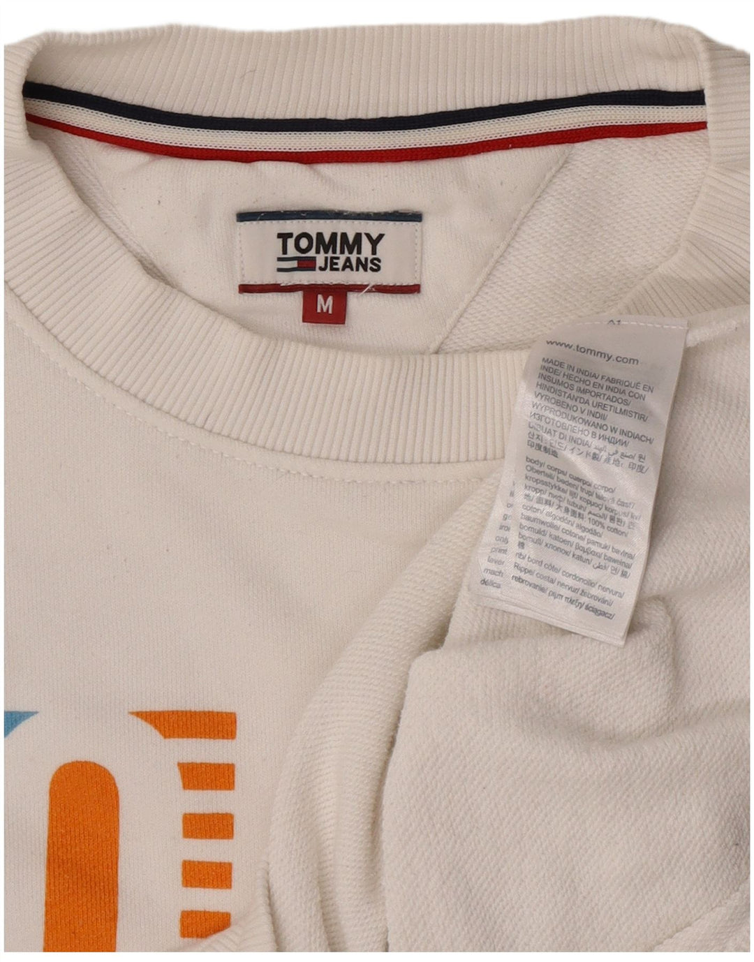 Женский свитер с рисунком Tommy Hilfiger UK 14, средний белый