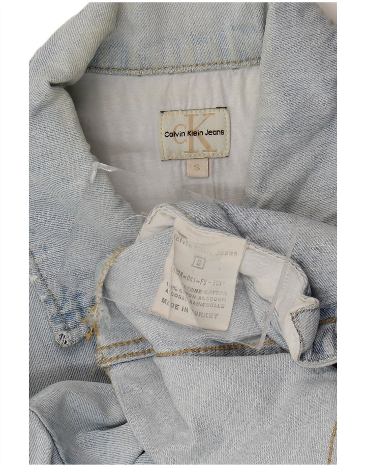 Женская джинсовая куртка Calvin Klein Jeans UK 10, маленькая синяя, хлопок