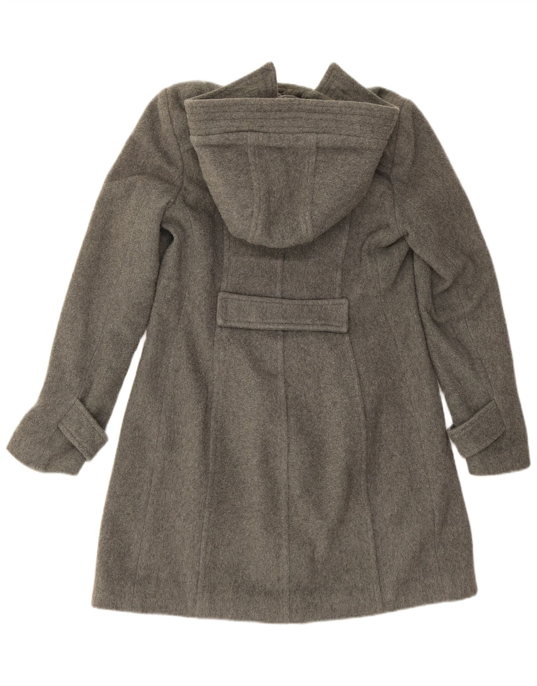 Винтажный женский дафлкот с капюшоном IT 44 Medium Grey Wool