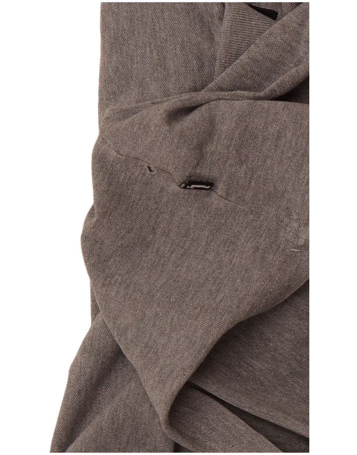 Мужская рубашка-поло PUMA, хлопок среднего серого цвета