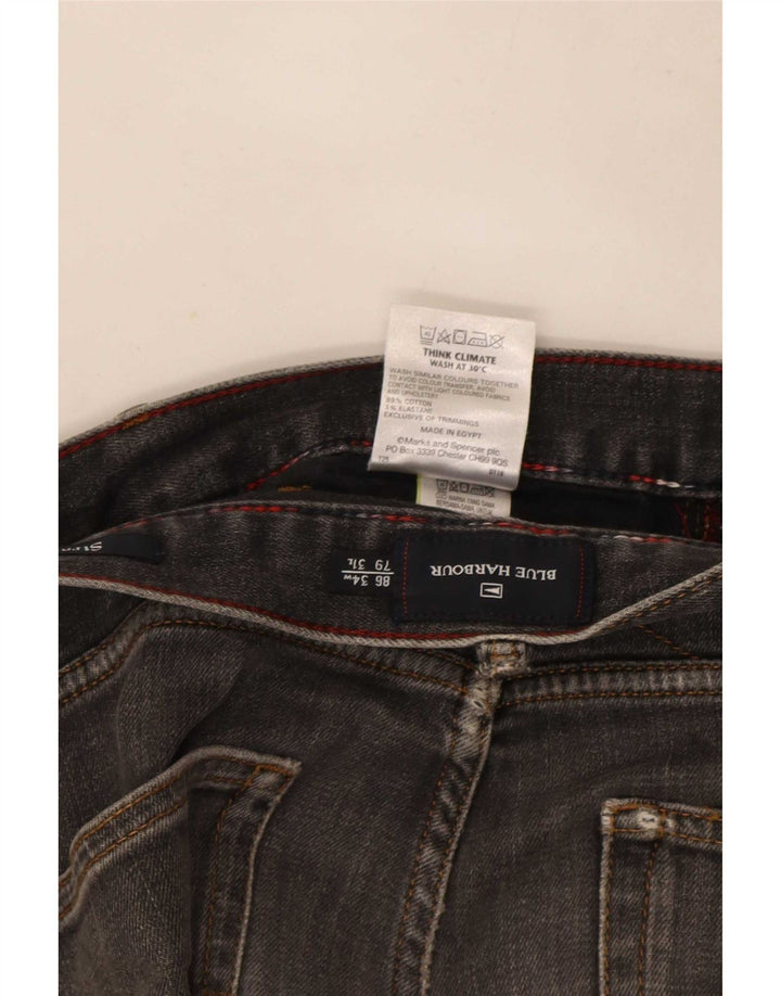 Мужские прямые джинсы Marks & Spencer Blue Harbour W34 L29, серый хлопок