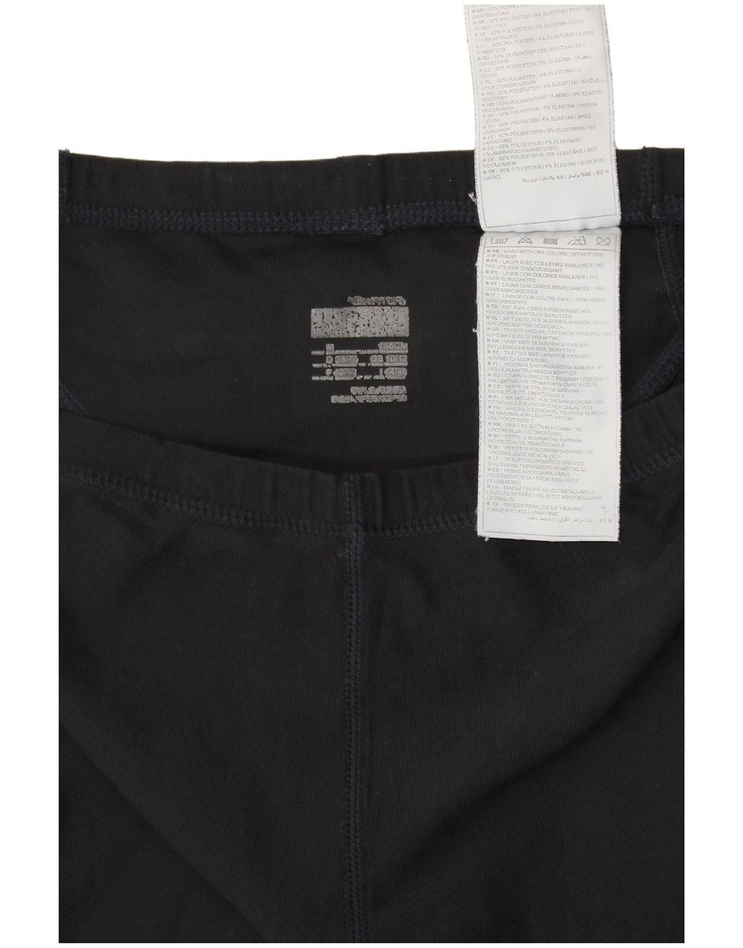 Женские укороченные леггинсы Nike UK 10/12, средний черный полиэстер, спортивные