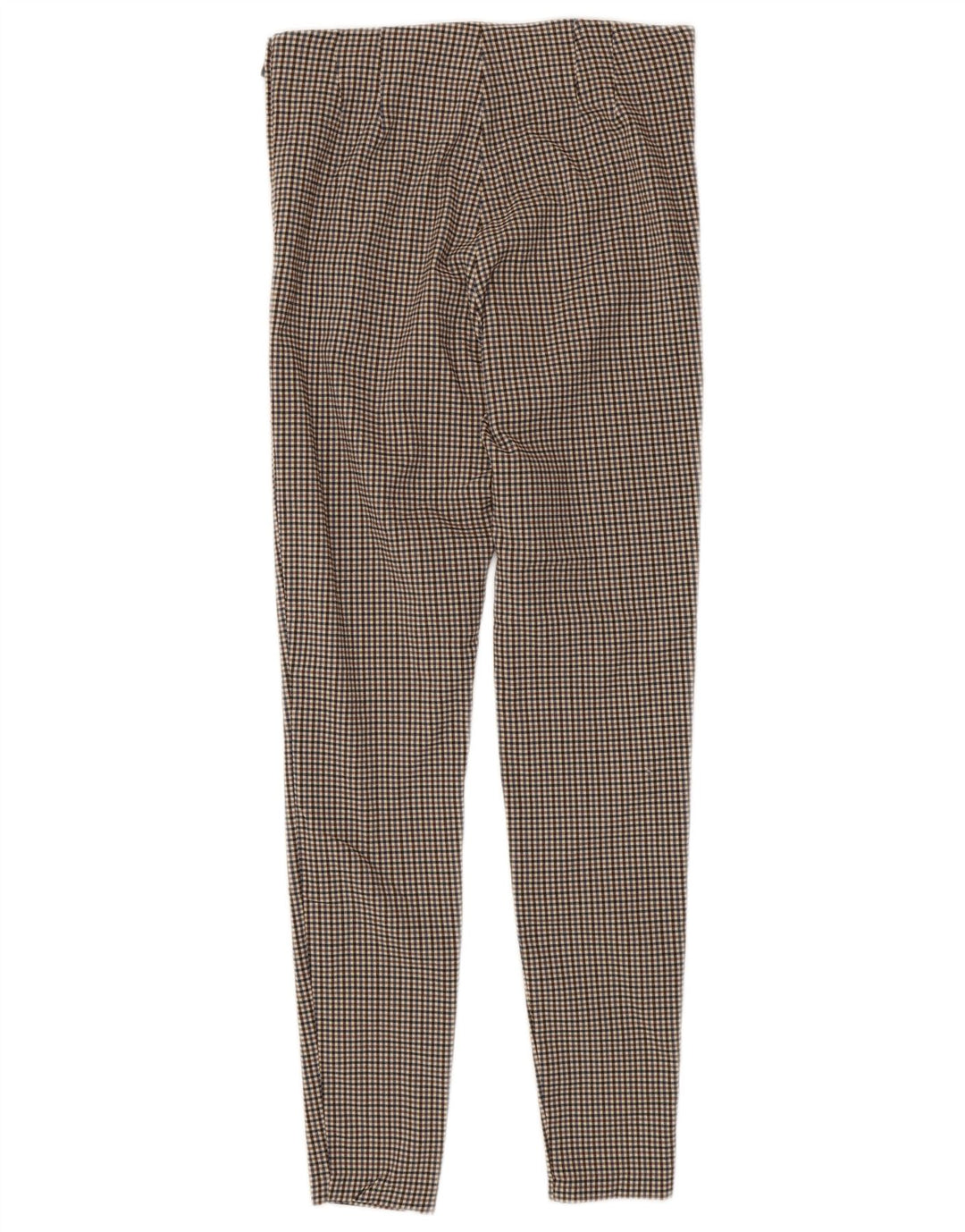Женские узкие брюки Zara Medium W28 L28 Коричневые в мелкую клетку