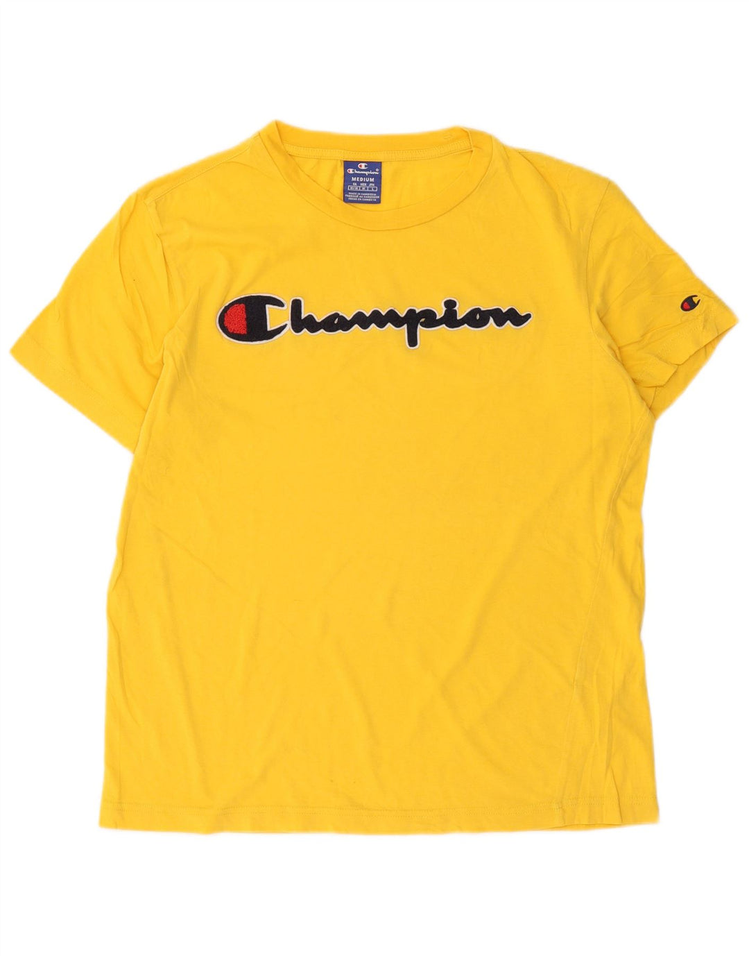 Мужская футболка с рисунком Champion, средний желтый цвет