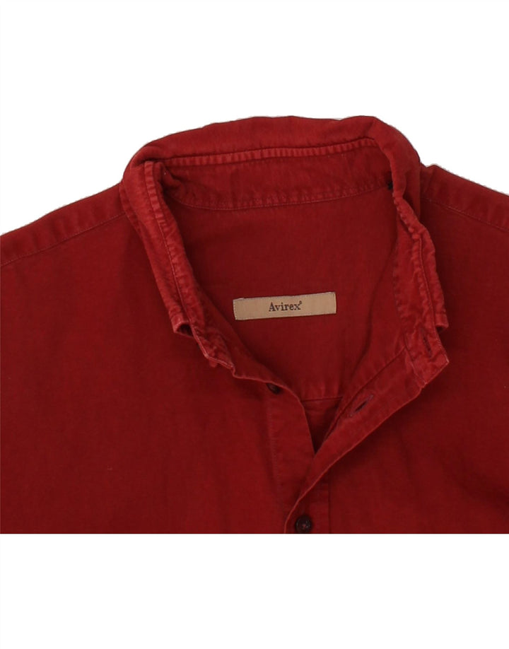 AVIREX Mens Shirt Large Red Vintage Avirex and Second-Hand Avirex from Messina Hembry 