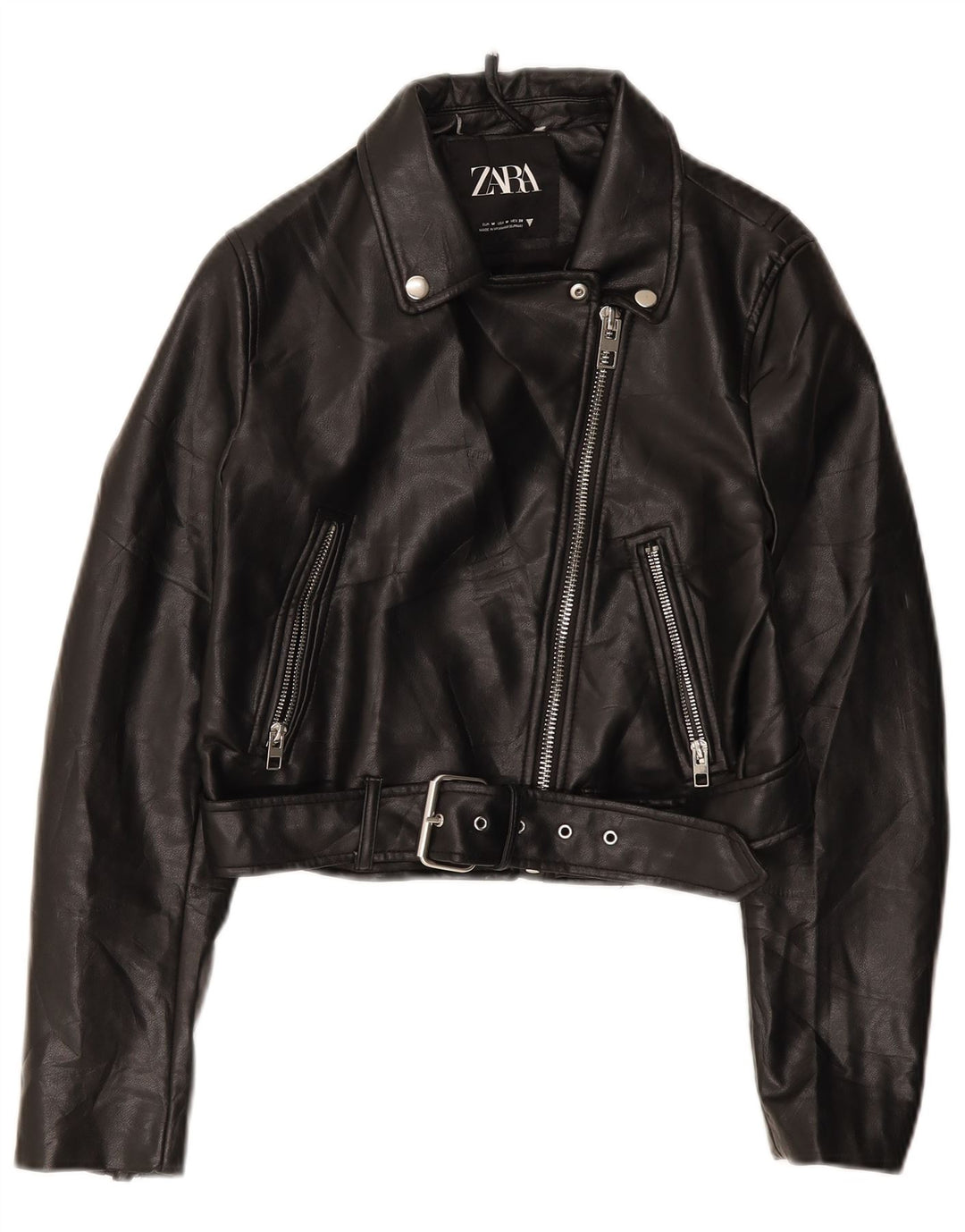 Женская косуха Zara UK 12, средний черный