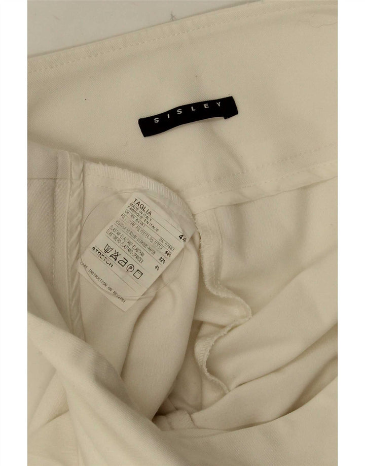 Женские повседневные брюки-клеш Sisley IT 44 Medium W30 L32, белый полиэстер
