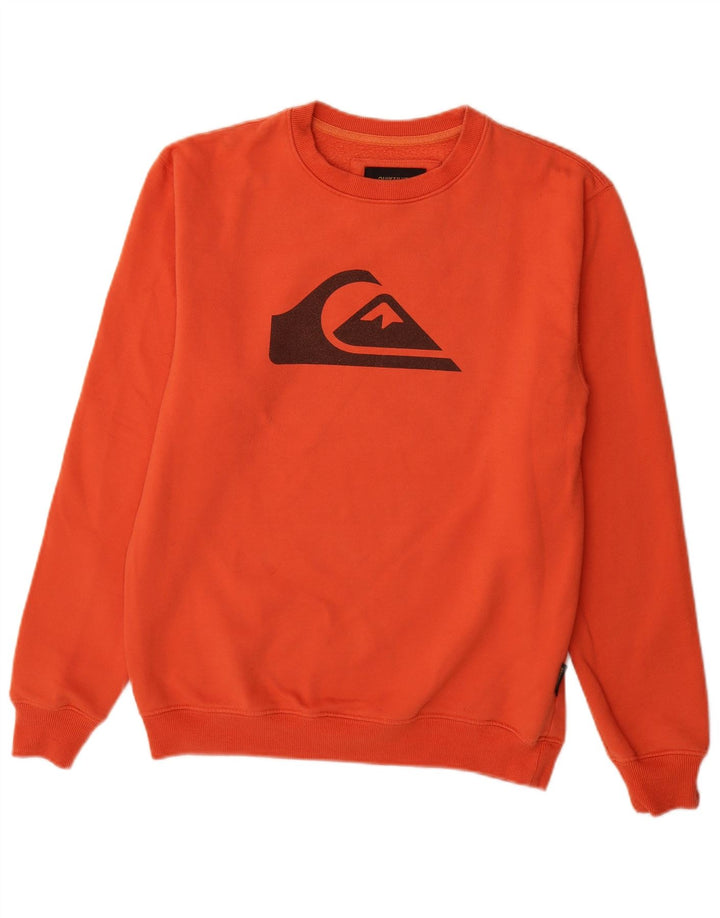 Мужской свитшот Quiksilver с графическим рисунком, маленький оранжевый полиэстер