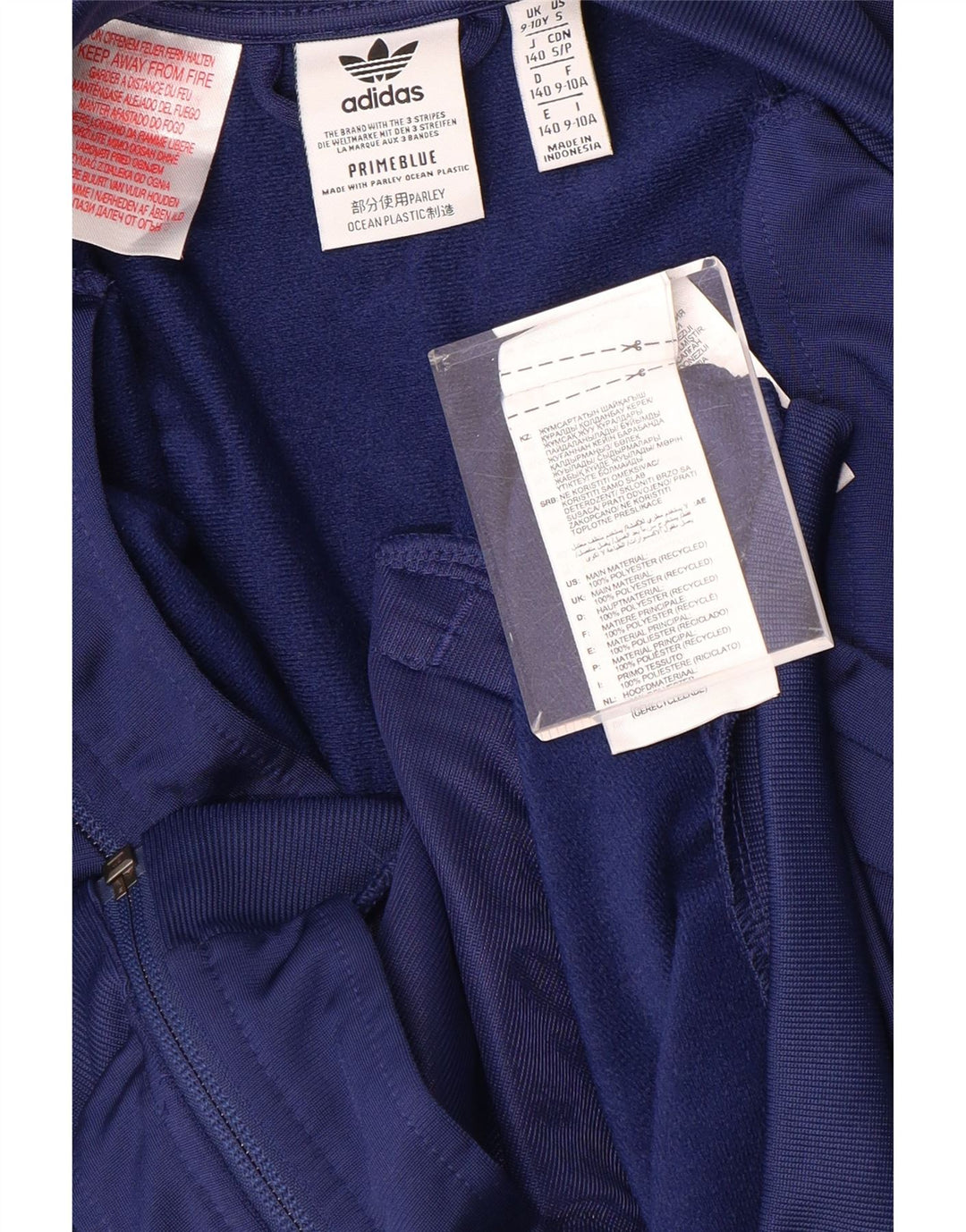 Спортивный костюм ADIDAS Prime Blue с графическим рисунком для девочек, куртка 9–10 лет, темно-синий